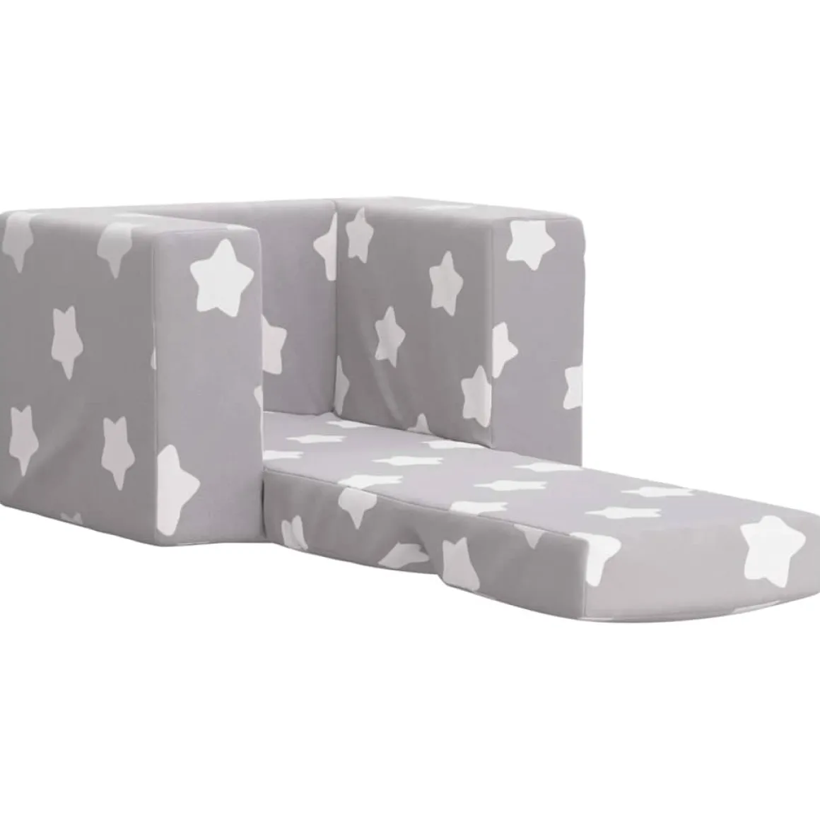 Sofá cama infantil Estrella 1 plaza gris 42x52x38 cm