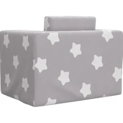 Sofá cama infantil Estrella 1 plaza gris 42x52x38 cm