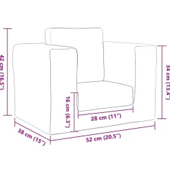Sofá cama infantil Estrella 1 plaza gris 42x52x38 cm