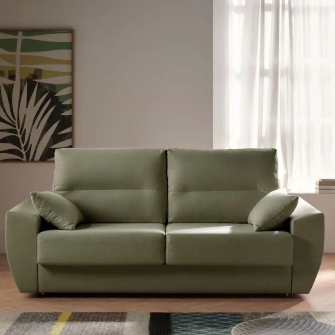 Sofá cama Mónaco 3 plazas colchón Visco Royal 96x200x102 cm