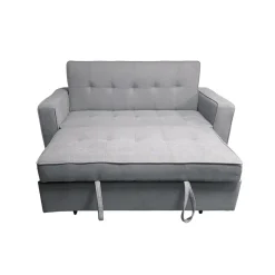 Sofá cama Rol con brazos gris 91x165x88 cm