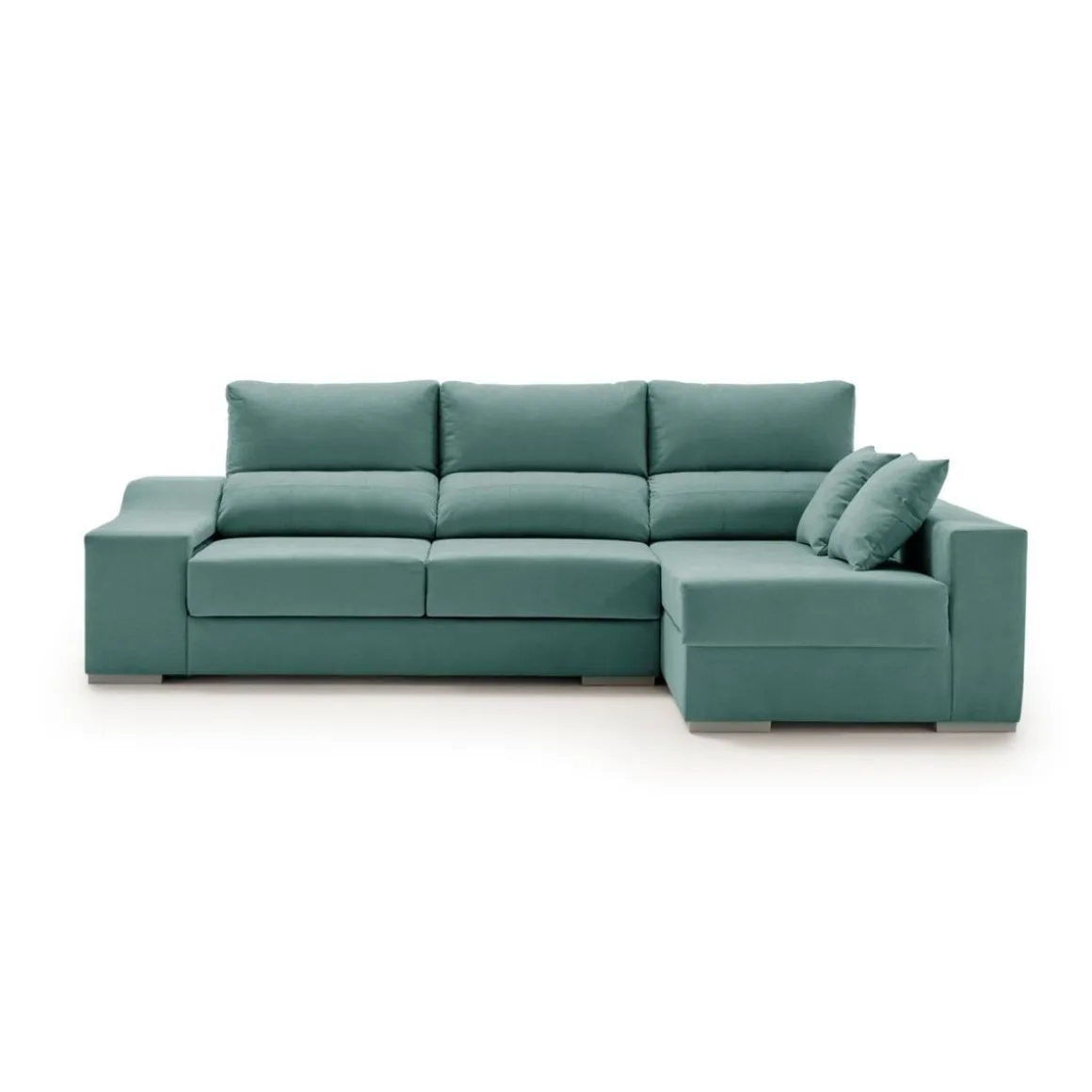 Sofá chaiselongue Amatista 3 plazas con arcón y 2 pufs 102x225x150 cm
