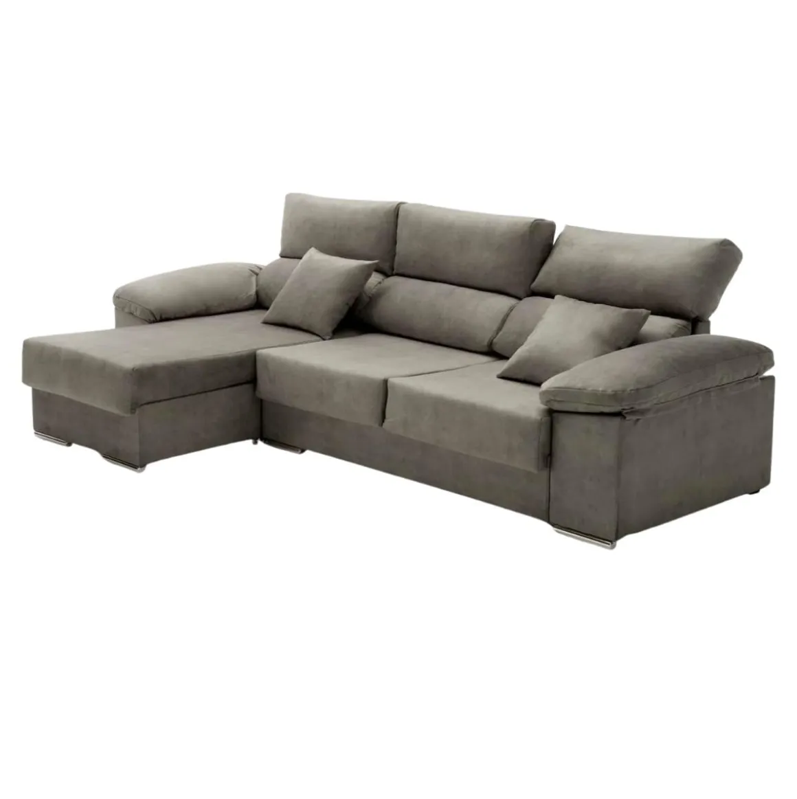 Sofá chaiselongue Beatrice Velare 3 plazas respaldos reclinables 85x260x140 cm