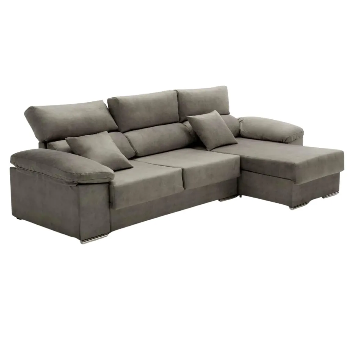 Sofá chaiselongue Beatrice Velare 3 plazas respaldos reclinables 85x260x140 cm