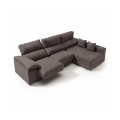Sofá chaiselongue Calgary 3 plazas deslizante y reclinable tela Nevada 290 cm