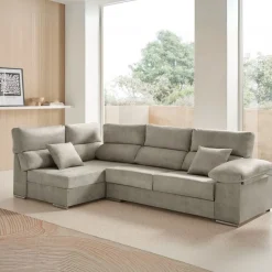 Sofá chaiselongue Cosima Velare rinconera asientos reclinables 102x265x145 cm