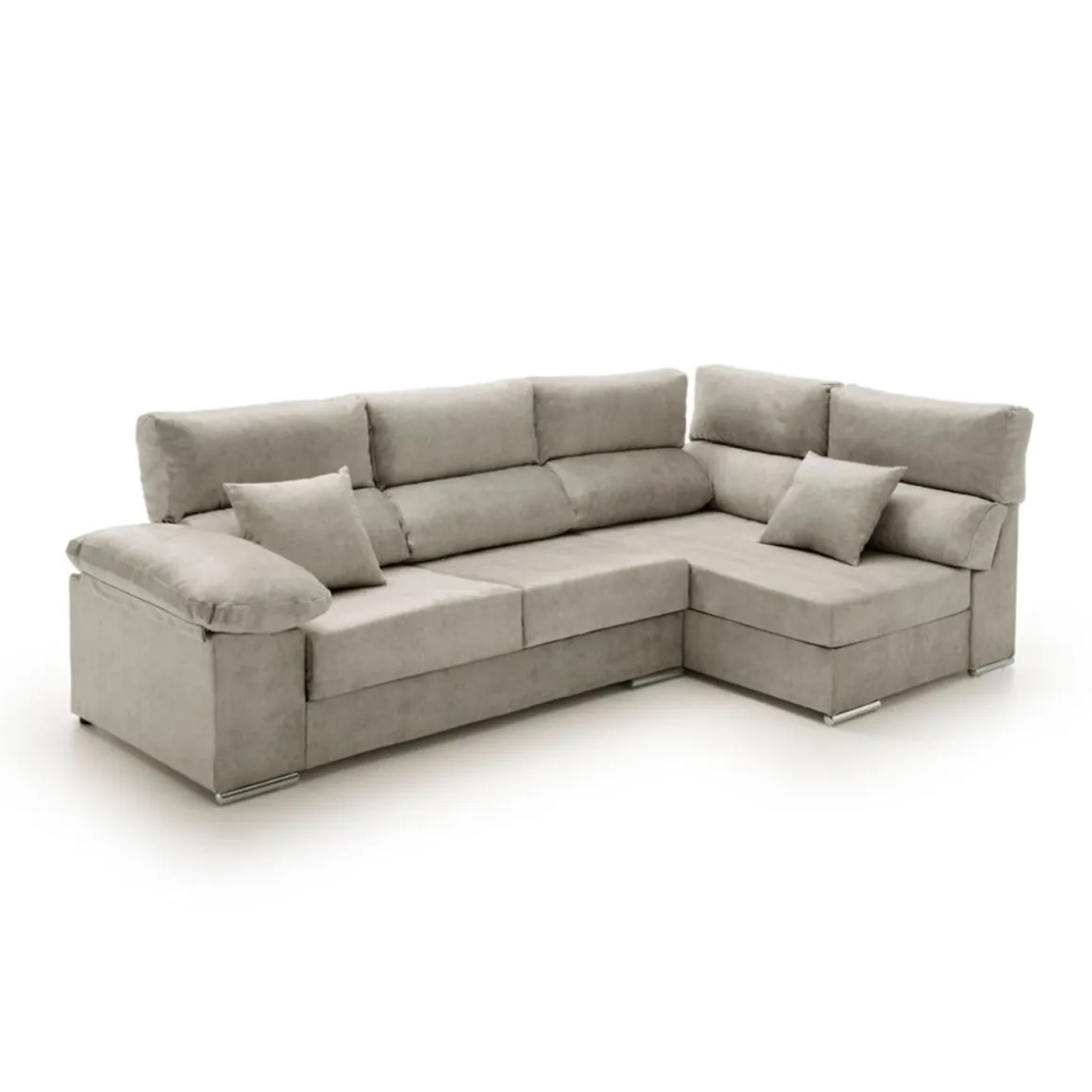 Sofá chaiselongue Cosima Velare rinconera asientos reclinables 102x265x145 cm