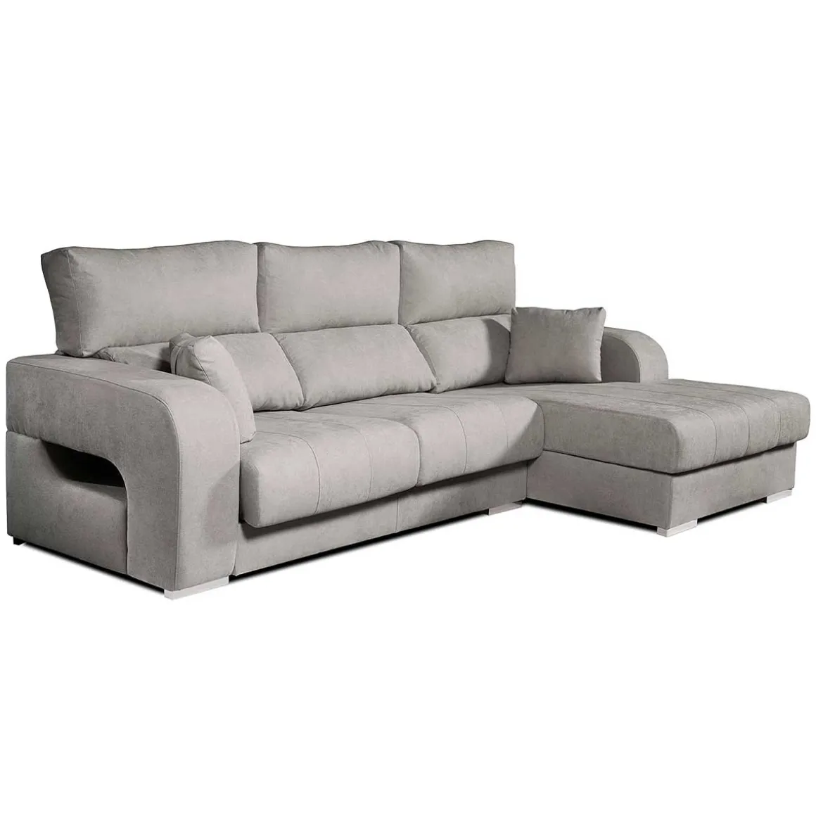 Sofá chaiselongue Diamante 3 plazas reclinable y deslizante 102x284x160 cm