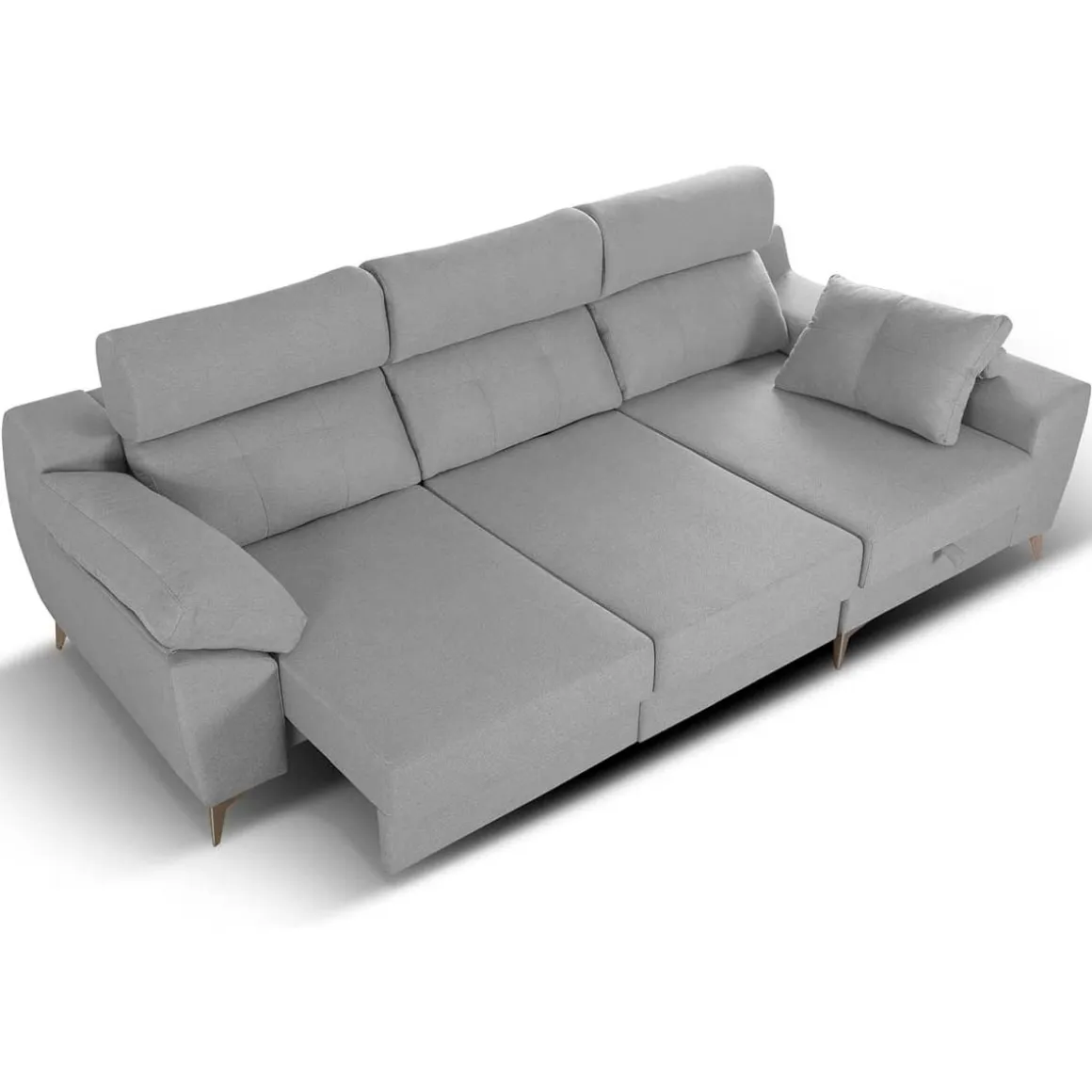Sofá chaiselongue Elegance 3 plazas convertible en cama 110x285x150 cm