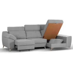 Sofá chaiselongue Elegance 3 plazas convertible en cama 110x285x150 cm