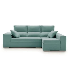 Sofá chaiselongue Esmeralda 3 plazas reclinable con puff 100x230x145 cm