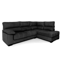Sofá chaiselongue Meridien 3 plazas deslizante + reclinable tela Bérgamo 100x282x195 cm