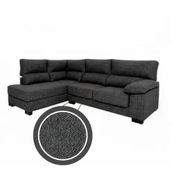 Sofá chaiselongue Meridien 3 plazas deslizante + reclinable tela Sorrento 100x282x195 cm