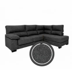 Sofá chaiselongue Meridien 3 plazas deslizante + reclinable tela Sorrento 100x282x195 cm
