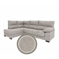 Sofá chaiselongue Meridien 3 plazas deslizante + reclinable tela Ópera 100x282x195 cm