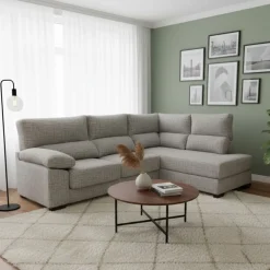 Sofá chaiselongue Meridien 3 plazas deslizante + reclinable tela Ópera 100x282x195 cm