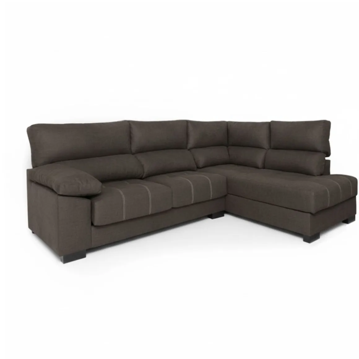 Sofá chaiselongue Meridien 3 plazas deslizante + reclinable tela Nevada 100x282x195 cm