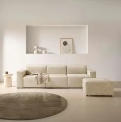 Sofá chaiselongue modular Mónica 3 plazas 75x255x155 cm