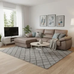 Sofá chaiselongue Paolo 3 plazas con USB tela Opera 300 cm