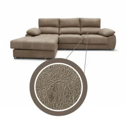 Sofá chaiselongue Paolo 3 plazas con USB tela Opera 300 cm