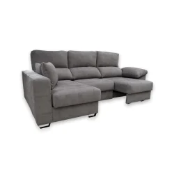 Sofá chaiselongue Ponza 3 plazas asientos deslizantes con cabezales reclinables