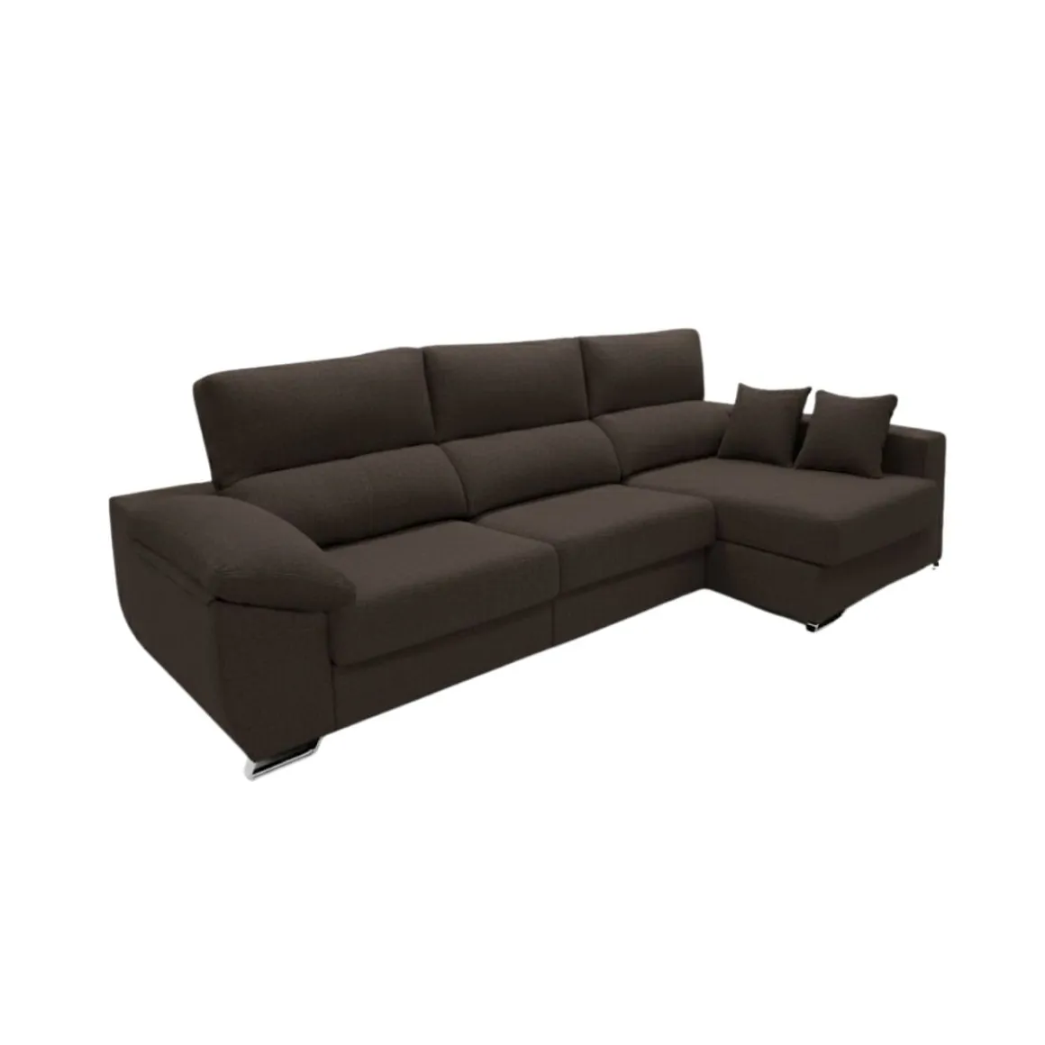 Sofá chaiselongue Ponza 3 plazas deslizante y reclinable tela Bergamo 275 cm