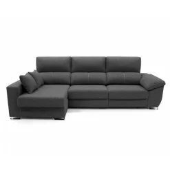 Sofá chaiselongue Ponza 3 plazas deslizante + cabezales reclinables 100x275x160 cm