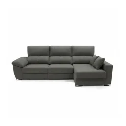 Sofá chaiselongue Ponza 3 plazas deslizante y reclinable tela Nevada 275 cm
