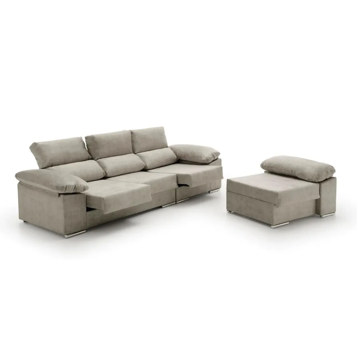 Sofá chaiselongue reversible Anna Velare 3 plazas 102x260x150 cm