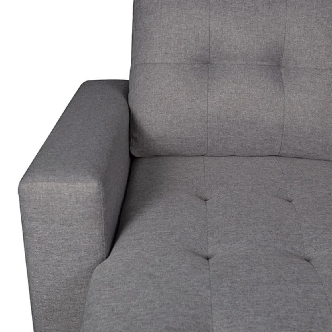 Sofá chaiselongue rinconera Aitana 4 plazas convertible en cama gris 96x298x212 cm