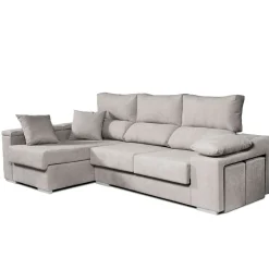 Sofá chaiselongue Rubí 3 plazas + 2 puffs 102x265x145 cm