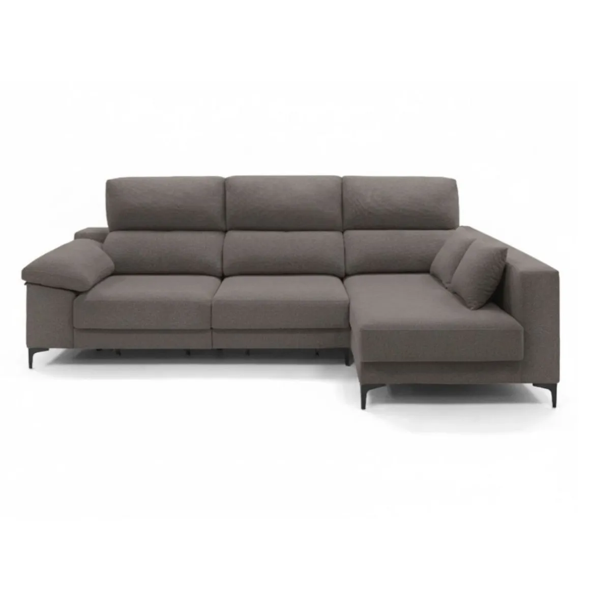Sofá chaiselongue Santorini 3 plazas deslizante + reclinable tela Bronx 100x275x160 cm