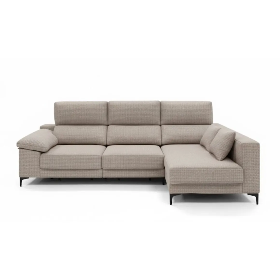 Sofá chaiselongue Santorini 3 plazas deslizante y reclinable tela Sorrento 275 cm