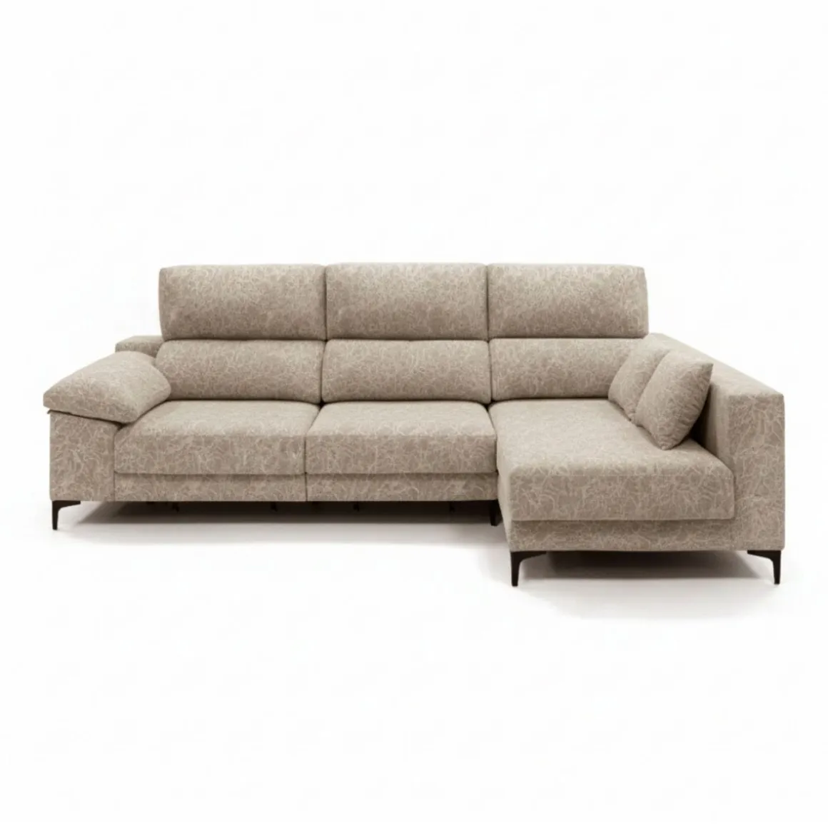 Sofá chaiselongue Santorini 3 plazas deslizante + reclinable tela Ópera 100x275x160 cm