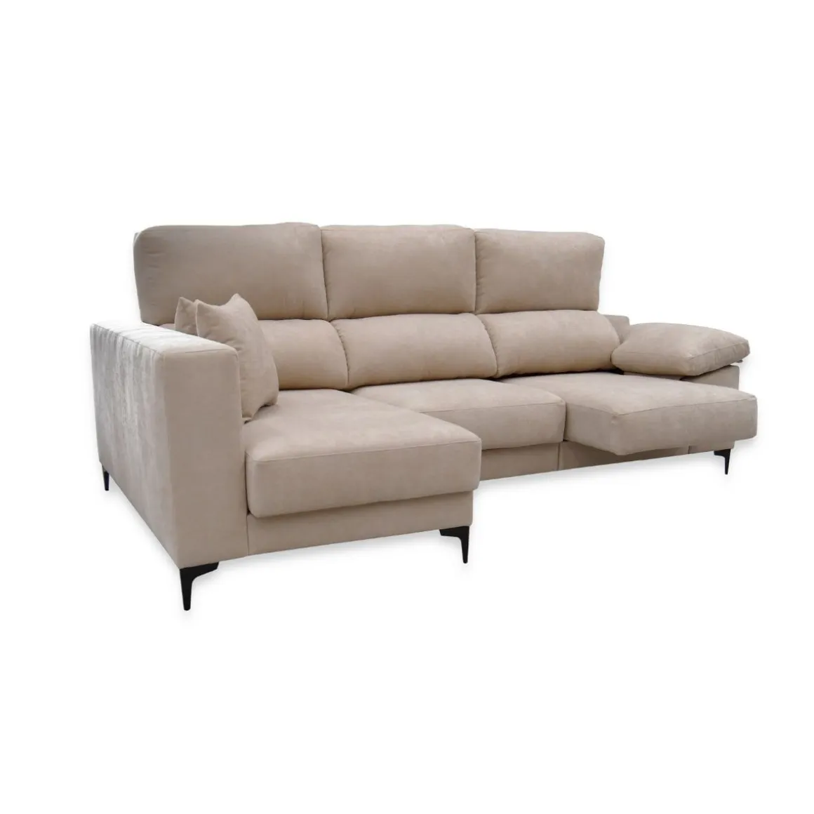 Sofá chaiselongue Santorini 3 plazas asientos deslizantes con cabezales reclinables