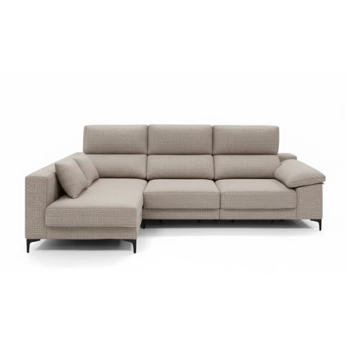 Sofá chaiselongue Santorini 3 plazas deslizante y reclinable tela Sorrento 275 cm
