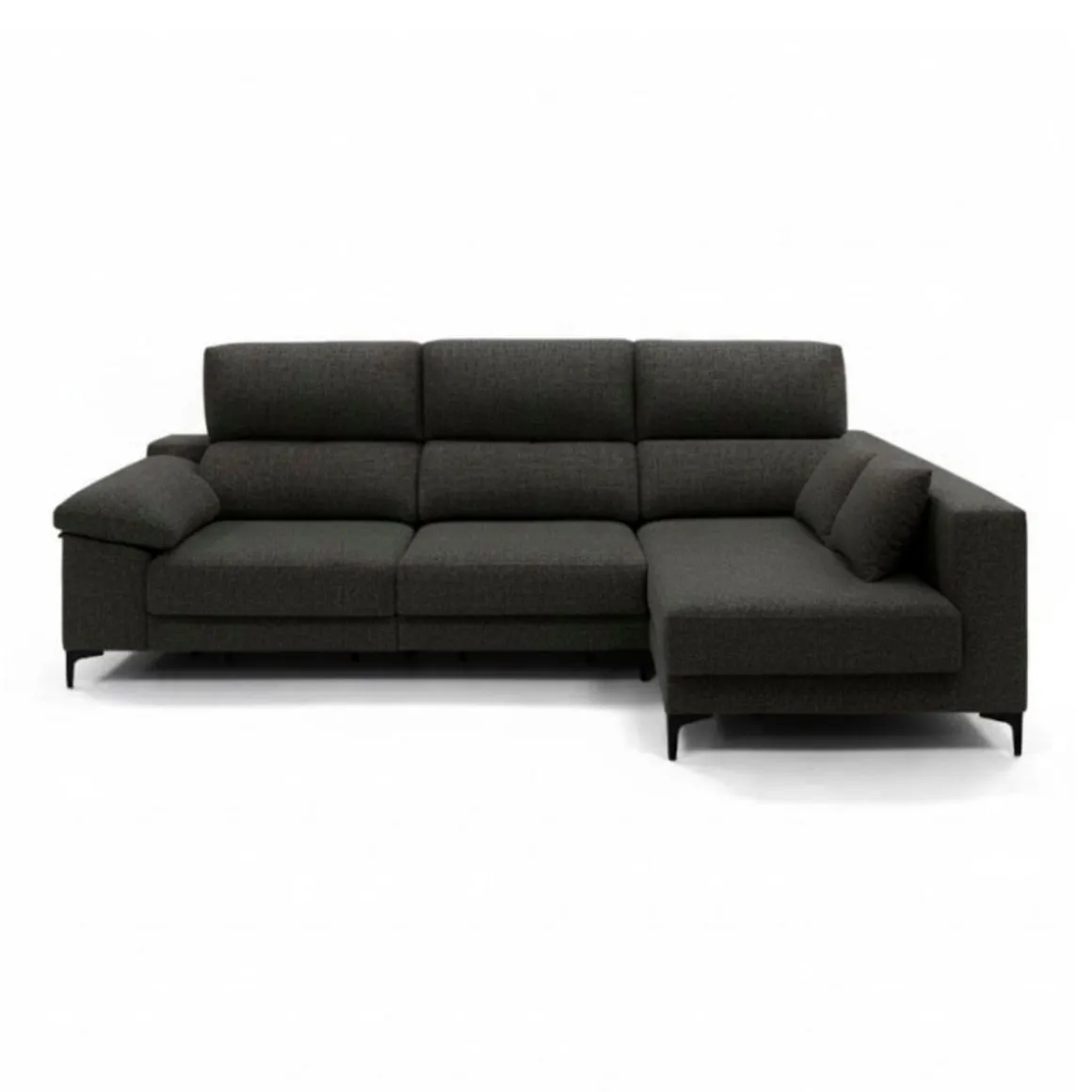 Sofá chaiselongue Santorini 3 plazas deslizante + reclinable tela Nevada 100x275x160 cm