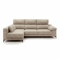 Sofá chaiselongue Santorini 3 plazas deslizante + reclinable tela Ópera 100x275x160 cm
