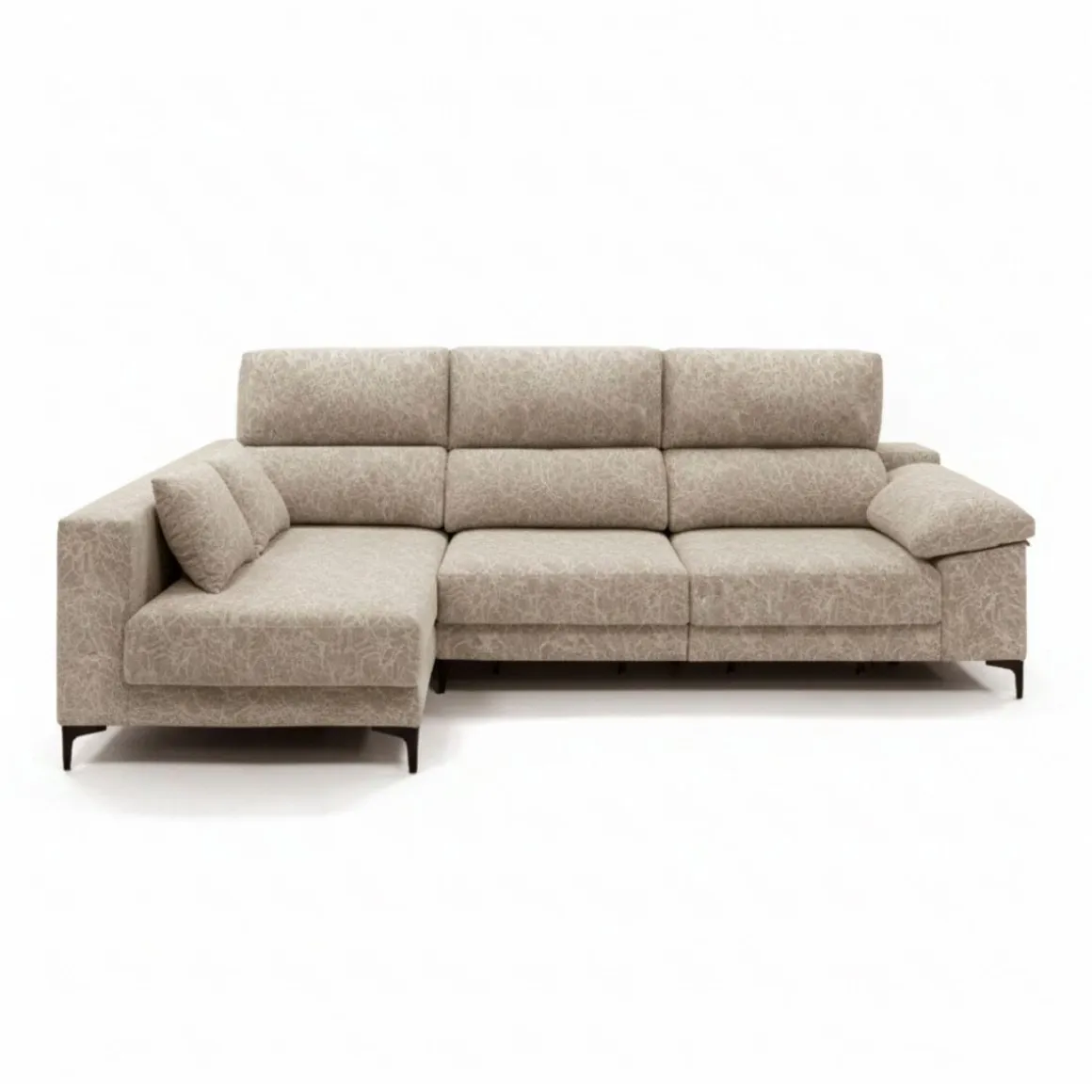 Sofá chaiselongue Santorini 3 plazas deslizante + reclinable tela Ópera 100x275x160 cm