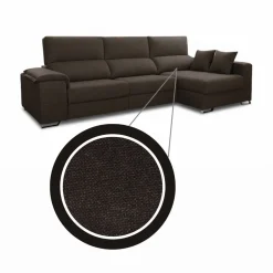 Sofá chaiselongue Sidney 3 plazas deslizante y reclinable tela Bergamo 285 cm