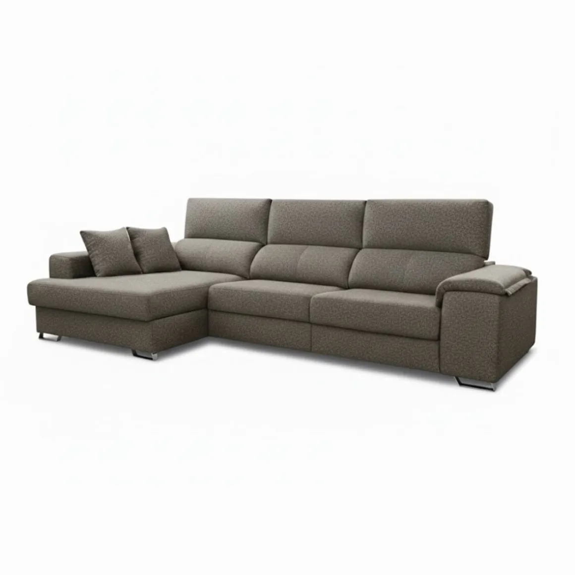Sofá chaiselongue Sidney 3 plazas deslizante y reclinable tela Bronx 285 cm