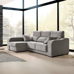 Sofá chaiselongue Zafiro 3 plazas con arcón 110x225x140 cm