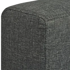Sofá de 3 plazas Mina tapizado tela gris oscuro 78x191x73 cm