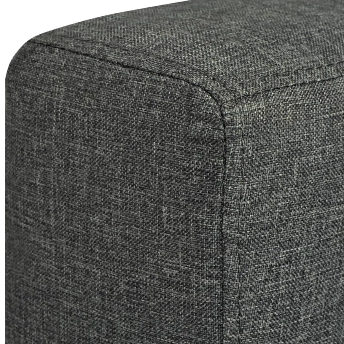Sofá de 3 plazas Mina tapizado tela gris oscuro 78x191x73 cm