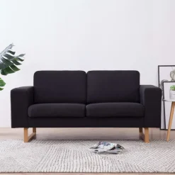 Sofá de 2 plazas Nara tapizado tela 75x156x82 cm