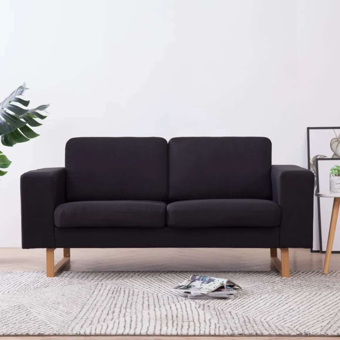 Sofá de 2 plazas Nara tapizado tela 75x156x82 cm