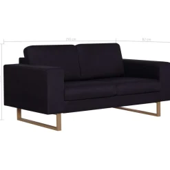 Sofá de 2 plazas Nara tapizado tela 75x156x82 cm