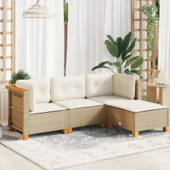 Sofá de exterior Dream modular 4 piezas con 5 cojines