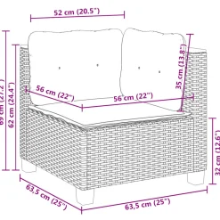 Sofá de exterior Dream modular 4 piezas con 5 cojines