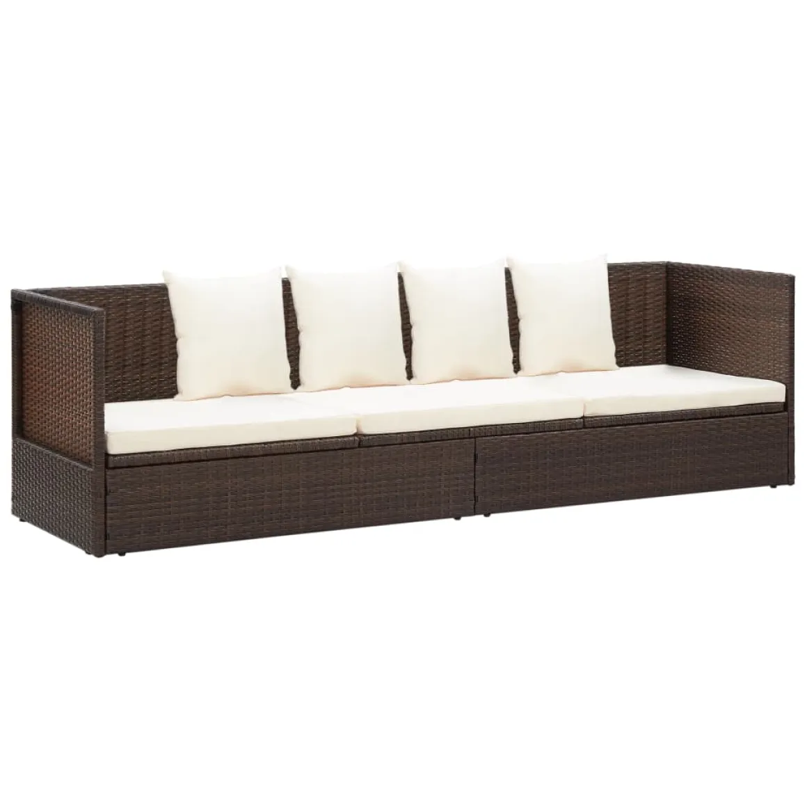 Sofá de exterior Selde tumbona reclinable 7 posiciones 58x200x60 cm